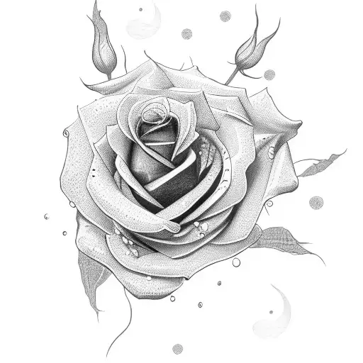 roses with birthday  tattoo design idea