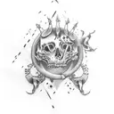 birth and death dates tattoo design idea