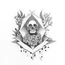 birth and death dates tattoo design idea