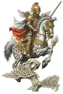 polish winged hussar Irish Catholic cross tattoo design idea