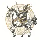 centaur archer shooting tattoo design idea