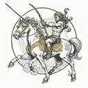 centaur archer shooting tattoo design idea