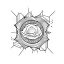 even in the dark, eclipse tattoo design idea