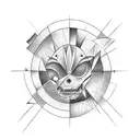 even in the dark, eclipse tattoo design idea