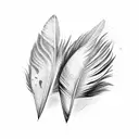 Three feathers tattoo design idea