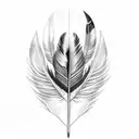 Three feathers tattoo design idea