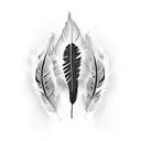 Three feathers tattoo design idea
