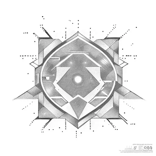 electro 808 techno future  tattoo design idea