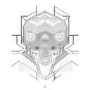 electro 808 techno future  tattoo design idea