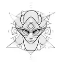 electro 808 techno future  tattoo design idea