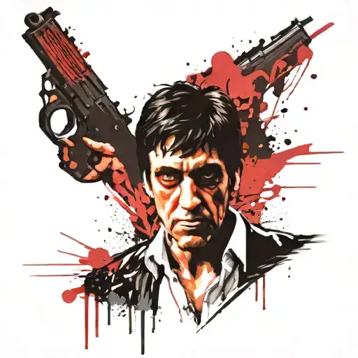 scarface Al Pacino Scarface tattoo design idea