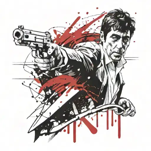 scarface Al Pacino tattoo design idea