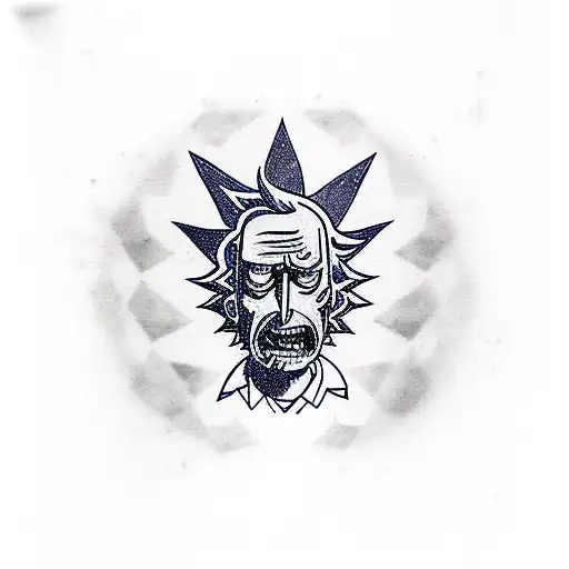 rick and morty tattoo design idea