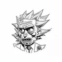 rick and morty tattoo design idea