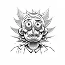 rick and morty tattoo design idea