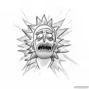 rick and morty tattoo design idea