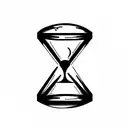 simple Hourglass tattoo design idea