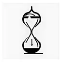 simple Hourglass tattoo design idea