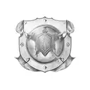 Roman shield tattoo design idea