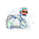nomad venturer traveling monk tattoo design idea
