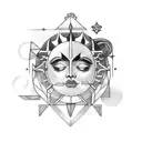 gemini libra sun moon tattoo design idea