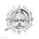 gemini libra sun moon tattoo design idea
