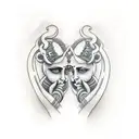 shiv and parvati tattoo design idea
