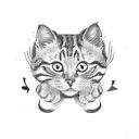 Cat claw mark with paw small simple tattoo design idea
