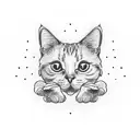 Cat claw mark with paw small simple tattoo design idea