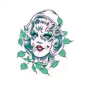poison ivy dc tattoo design idea