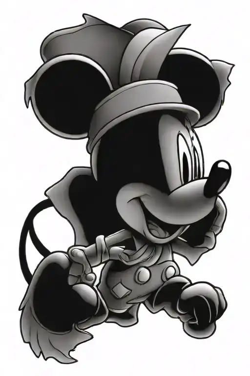 Mickey Mouse tattoo design idea
