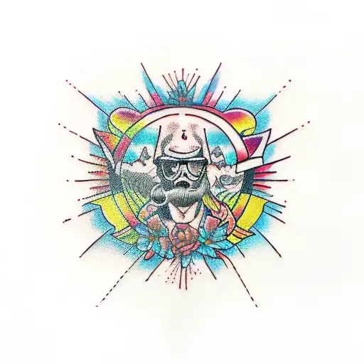 psychedelic  tattoo design idea