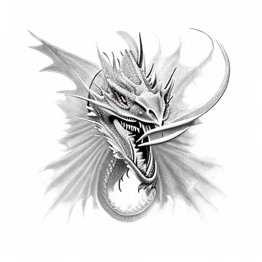 Dragon, raven, gemini, knight tattoo design idea