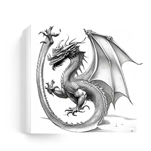 Dragon, raven, gemini, knight tattoo design idea