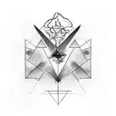 Triangle tattoo design idea