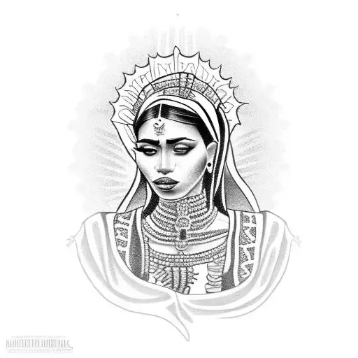 cholo lady of Guadalupe  tattoo design idea