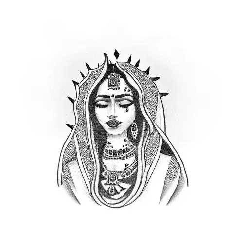 chola lady of Guadalupe  tattoo design idea