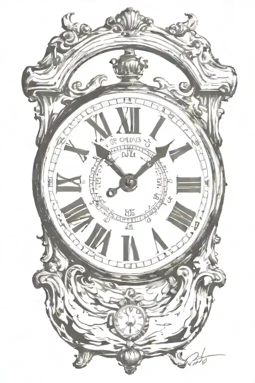 salvador dali's melting clock tattoo design idea