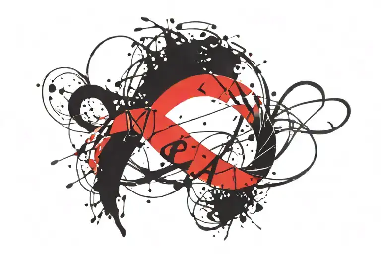 simple infinity symbol and C letter tattoo design idea