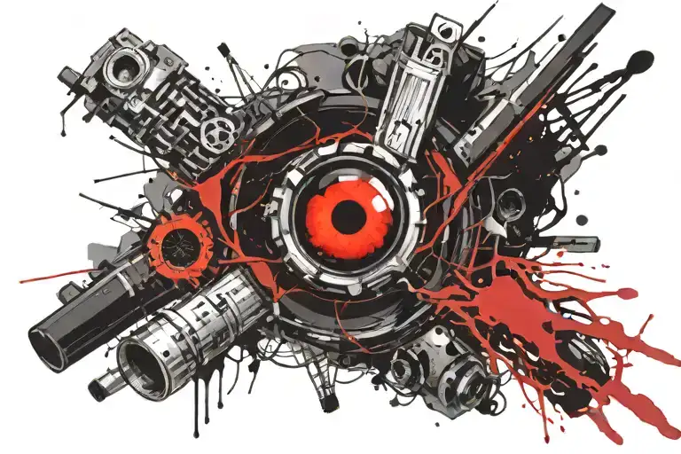 black hole sucking tattoo design idea