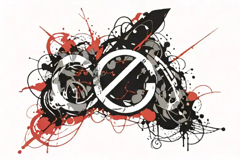 simple infinity symbol and letter C visible  tattoo design idea