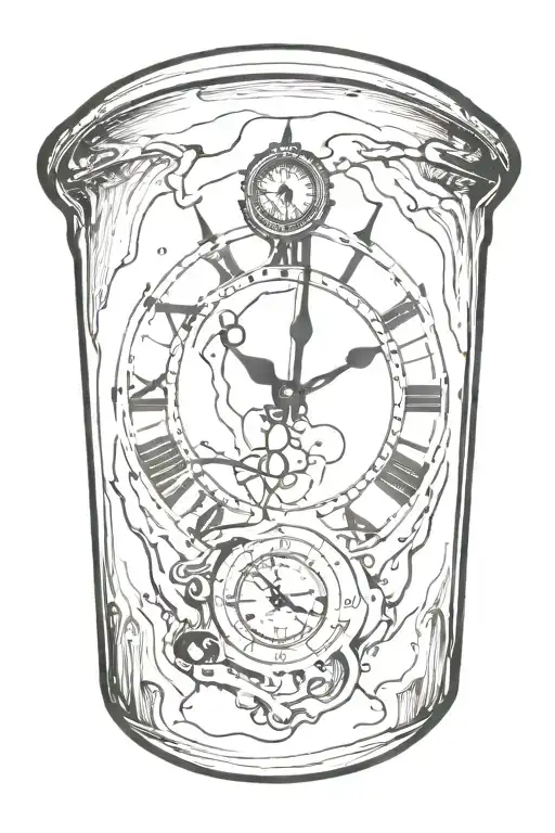 salvador dali's melting clock face tattoo design idea