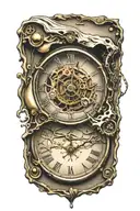persistence of memory dali melting clock tattoo design idea