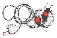 simple infinity symbol and letter C tattoo design idea