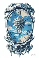 persistence of memory dali melting clock tattoo design idea