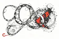 simple infinity symbol and letter C tattoo design idea