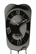 salvador dali's melting clock face tattoo design idea