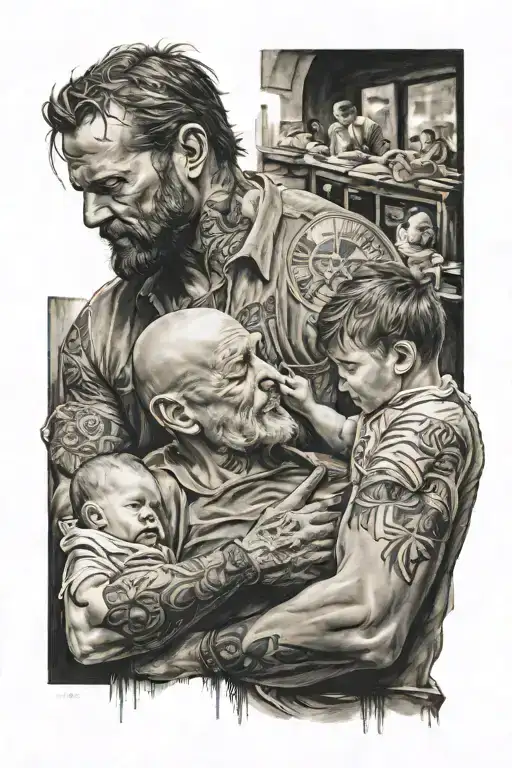 fatherhood  tattoo design idea
