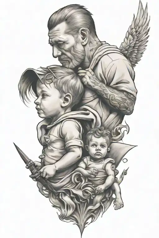 fatherhood  tattoo design idea