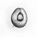 4 avocados together. 1 big one, 1 slightly smaller, 1 medium and a small one tattoo design idea